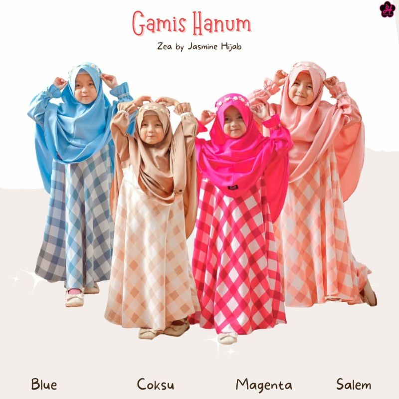 Gamis Set Anak Matt Shakila Zea Size 1-14 Tahun