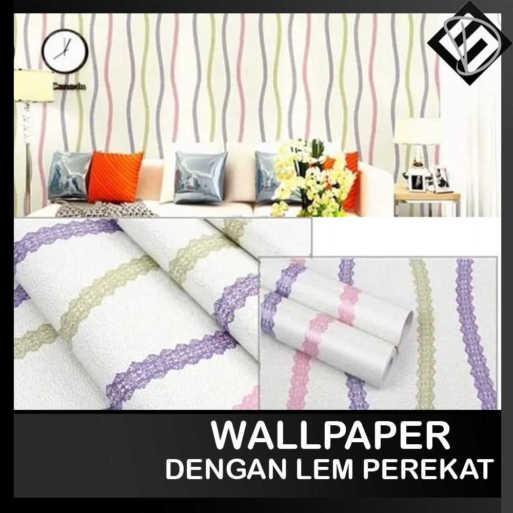 (COD) Wallpaper dinding / wallpaper stiker motif  / 1 KG MUAT 3 ROLL TERMURAH