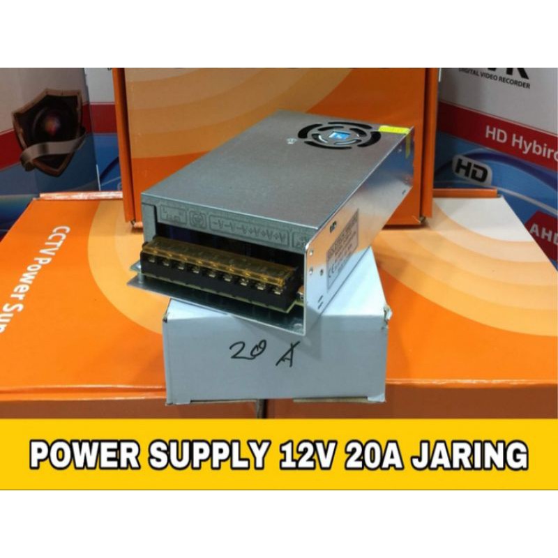 POWER SUPPLY 12V 20A JARING/POWER CCTV