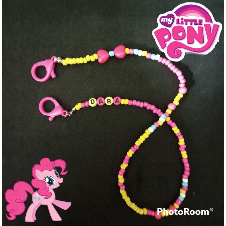 Kalung masker Anak perempuan MY LITTLE PONY / Strap masker anak perempuan (bisa request nama)