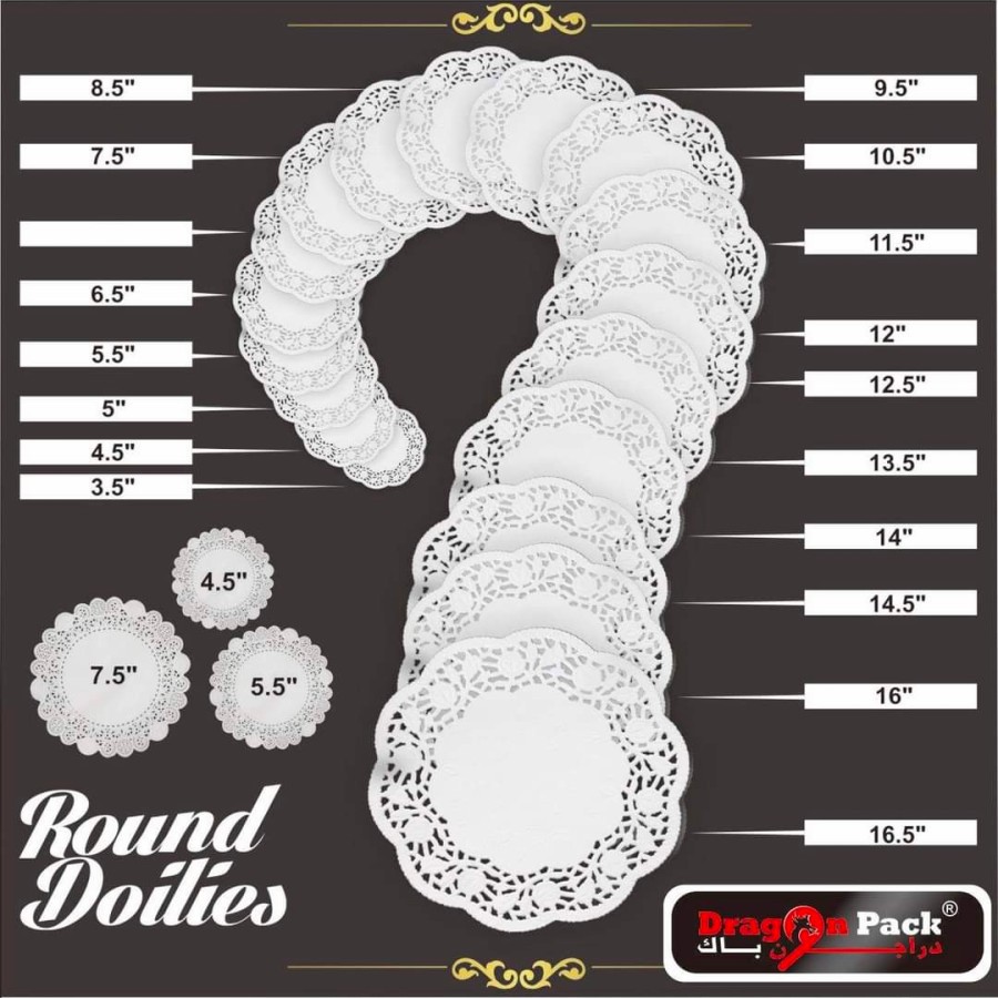 

HJK Doilies Paper Round 9,5 inchi - Kertas Alas Renda Kue - 100 Lembar