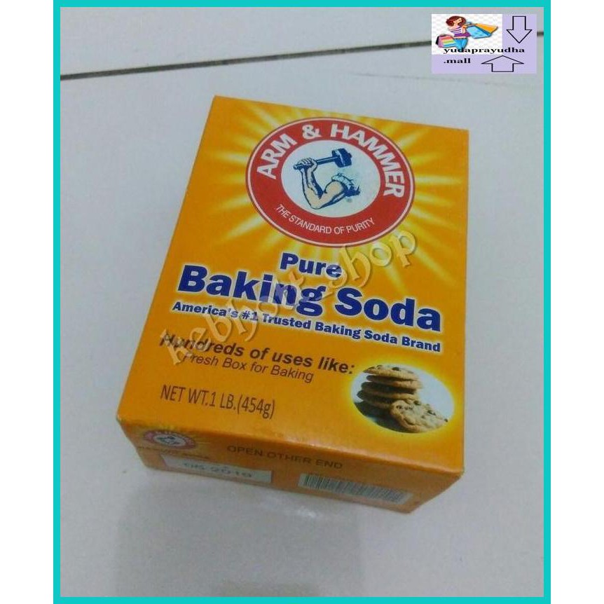 

54Etr7U- Arm N & Hammer Hamer Pure Tepung Baking Backing Soda Powder 454 Gr Usa 9Uhhjt7-