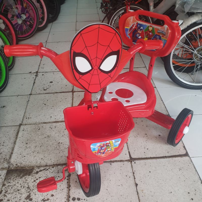 Sepeda Roda Tiga anak Spiderman merk Nakami