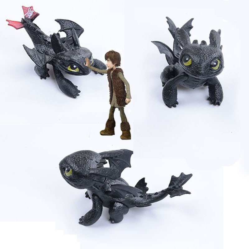 Mainan Action Figure Toothless Model Anime How To Train Your Dragon Bahan Pvc Ukuran 7-8cm Untuk Koleksi Anak