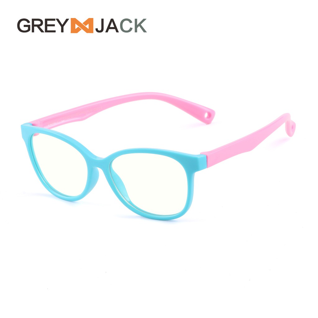 Grey Jack/Kacamata ANAK anti radiasi blueray komputer HP TV TR90/ FA8142-C27biru pink