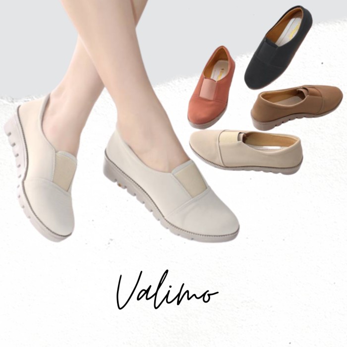 SEPATU WANITA SLIP ON REZILIA - VALIMO - Merah Muda, 37