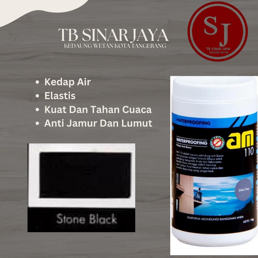 AM 110 WATERPROOFING CAT PELAPIS ANTI BOCOR / KEDAP AIR 1KG - STONE BLACK