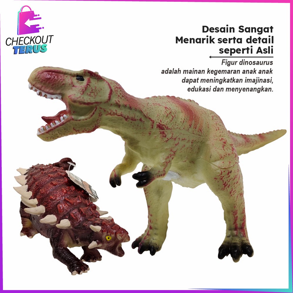 CT M262 Mainan Action Figure Dinosaur Mainan Figure Dino DIY Dinosaurus T Rex Figure Hewan Mainan Dinosaurus