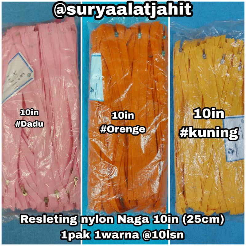 Resleting nylon Naga 10in/25cm 1wrn@1pak =39.500/10lsn