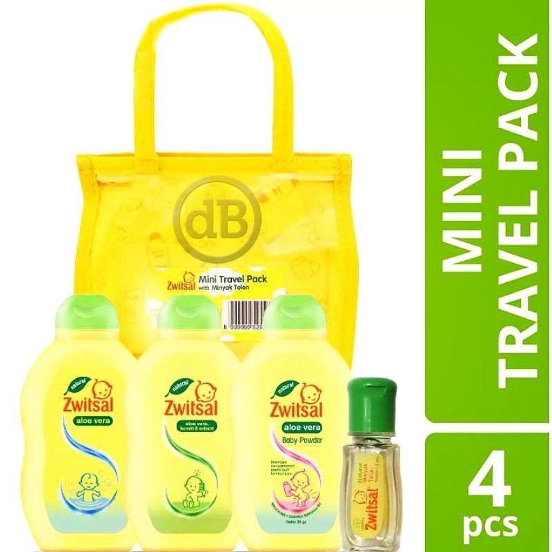 Zwitsal Baby Mini Travel Pack 4 in 1 Murah Harga Grosir Perlengkapan Mandi Bayi Zwitsal