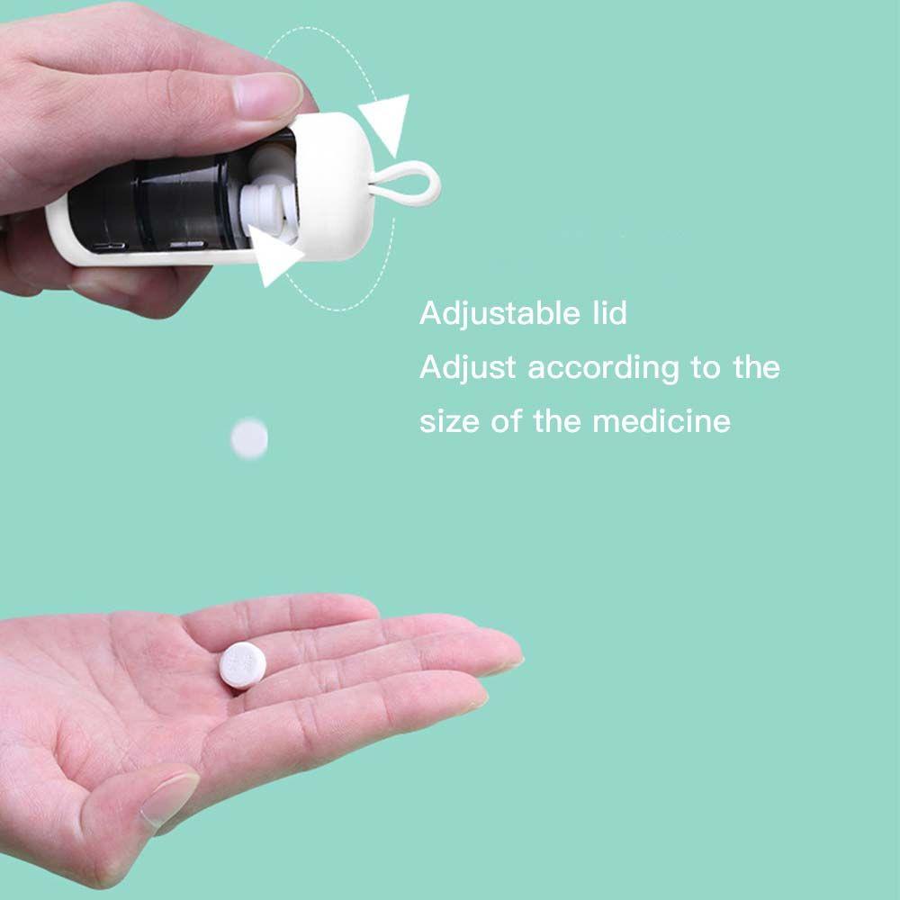 Agustina Kotak Penyimpanan Pil Portable 3gelang Kotak Plastik Tahan Air Kompartemen Terpisah Tablet Splitter Travel Pill Case