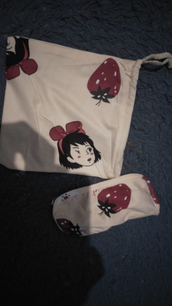 Dress Rumbai Girl Strawberry Gratis Penutup Mata + Gratis Busa Bra + Gratis Tas Kecil Import