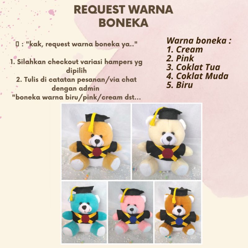 HAMPERS WISUDA BONEKA MIX / GIFT BOX WISUDA MURAH / HADIAH GRADUATION TERMURAH TERLARIS