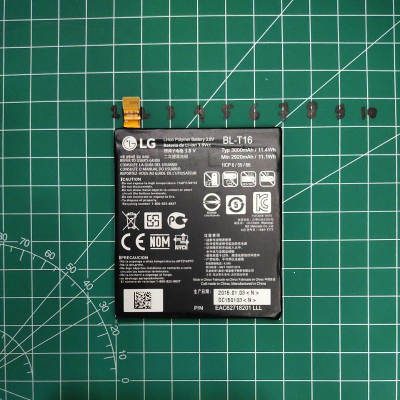 LG NEXUS 4 / BL-T5 , LG NEXUS 5X / BL-T19 , LG G FLEX / BL-T8 , LG G FLEX 2 / BL-T16 BATERAI BATTERY BATT BATLE MANTUL