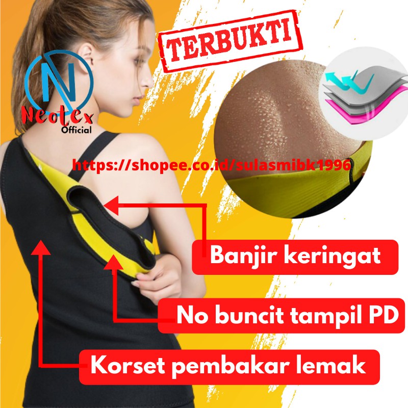 Pembakar Lemak Korset Neotex Pelangsing Perut Corset Wanita Penghancur Lemak Tubuh