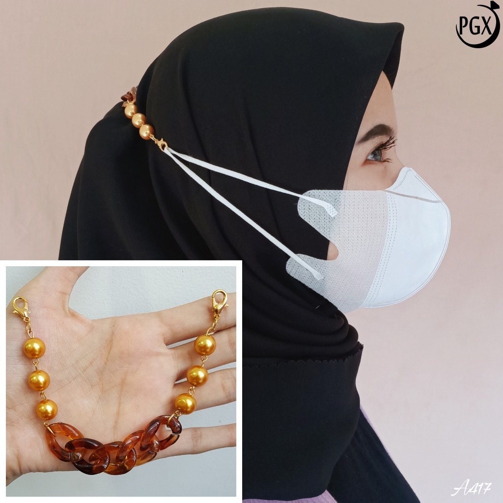 PGX Konektor Masker - Pengait Masker Hijab Mutiara - Aksesoris Masker - A417