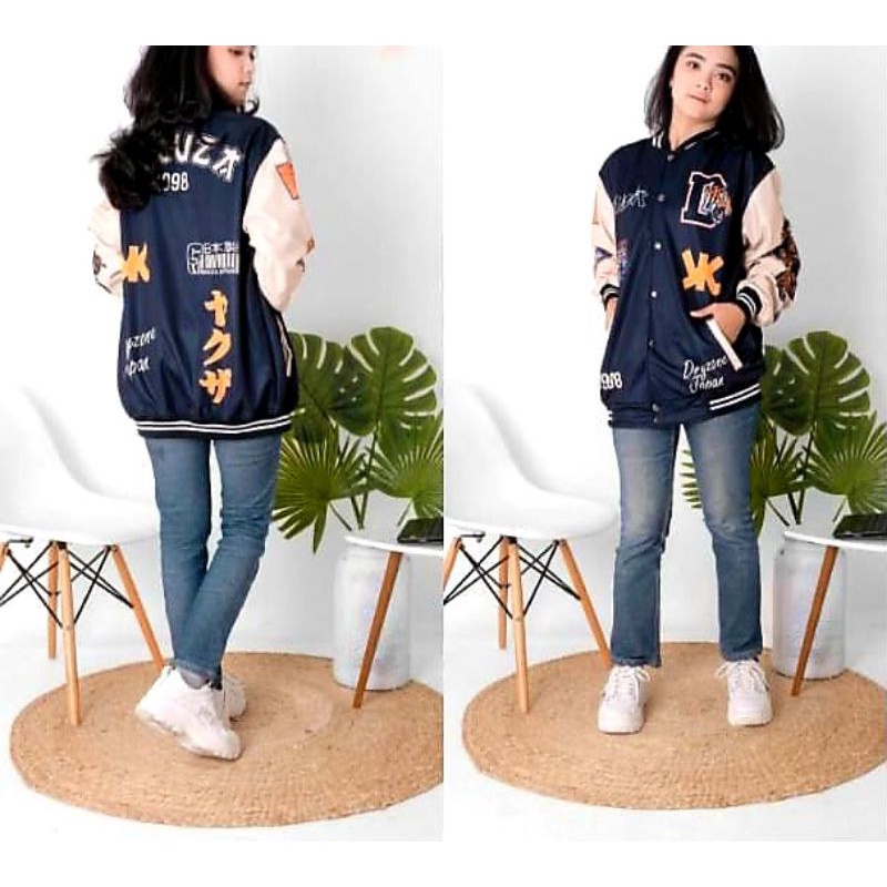 Varsity Everyone MLB & NBA Jacket Baseball Pria Wanita