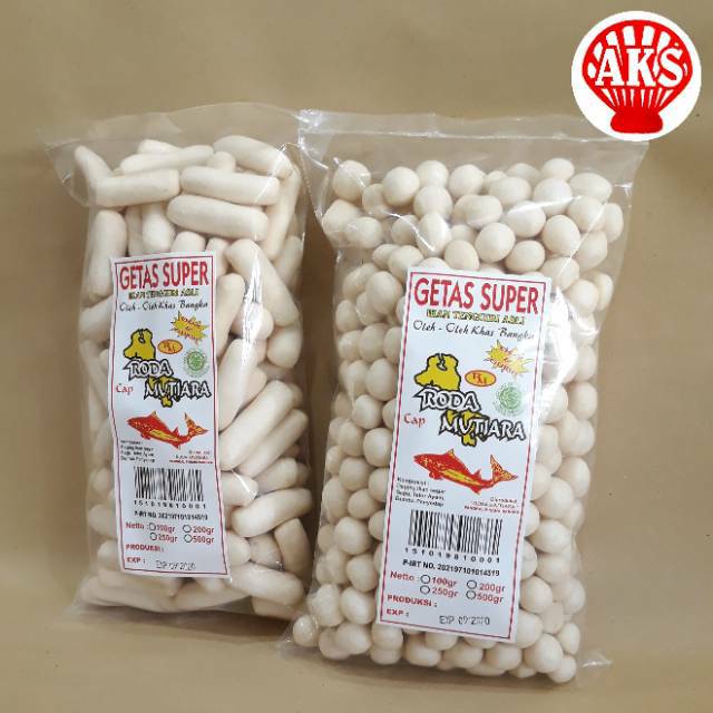

Getas Ikan cap RODA MUTIARA 250gr makanan khas Bangka