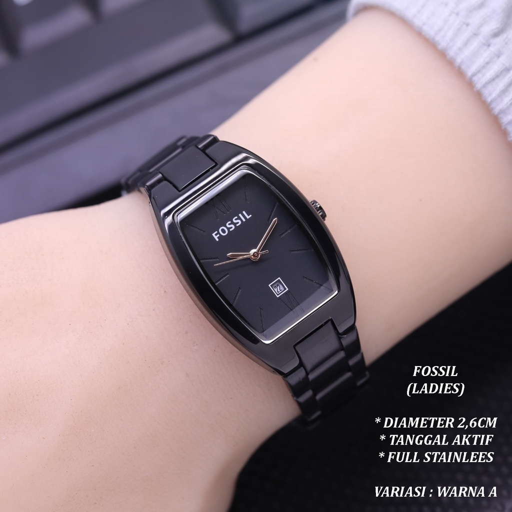 (BISA COD) JAM TANGAN WANITA FASHION RANTAI BODY OVAL TANGGAL AKTIF