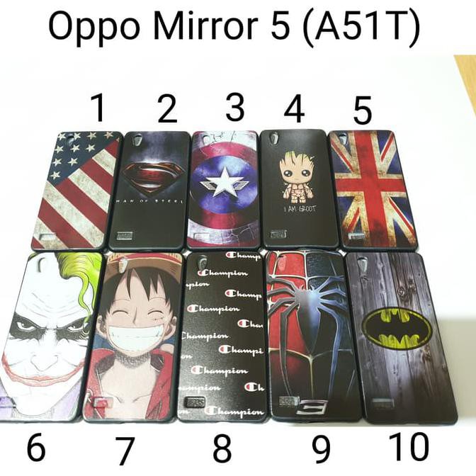 super sale Case Hitam Superhero Oppo Mirror 5 / Soft Case Oppo Mirror 5 A51T ready stock