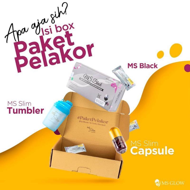 MS Glow MS Slim PAKET PELAKOR