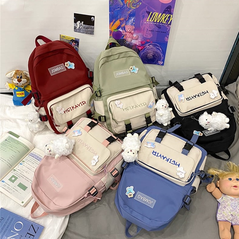 Tas Ransel Backpack Gendong Branded Batam Multifungsi Pria Wanita Cewek Remaja Dewasa Kanvas Sekolah Fashion