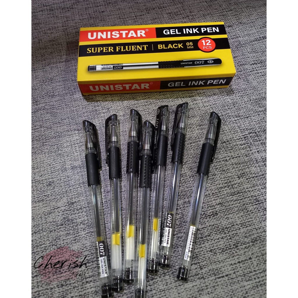 Pulpen Gel Pulpen Unistar Bolpen Warna Hitam lnk Pulpen Kualitas