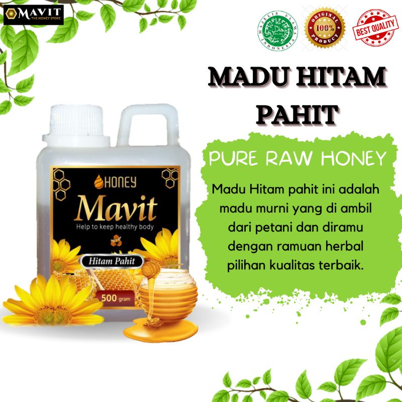

Madu Hitam Pahit Madu Mavit 500gr