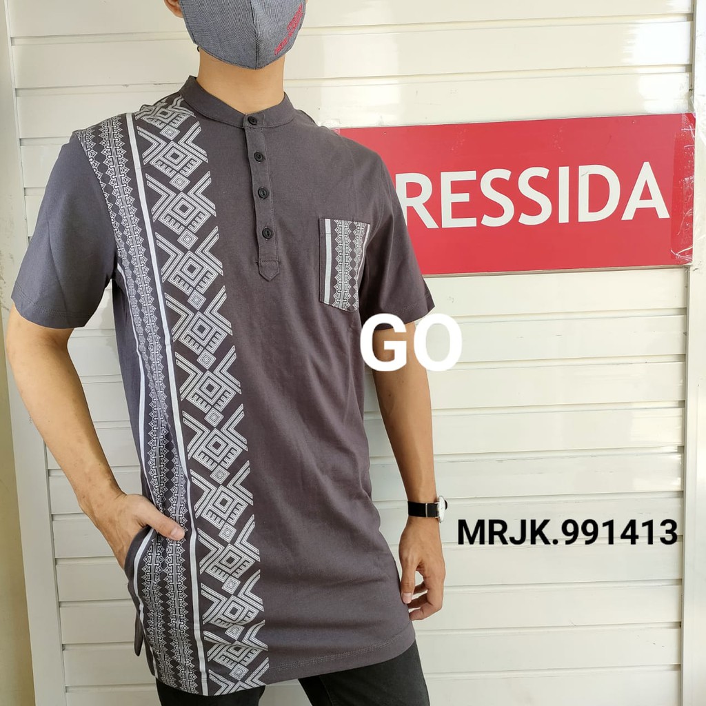 BB Baju Cowok CRESSIDA kaos busana muslim koko lengan pendek MRJK 100% ORIGINAL bahan katun