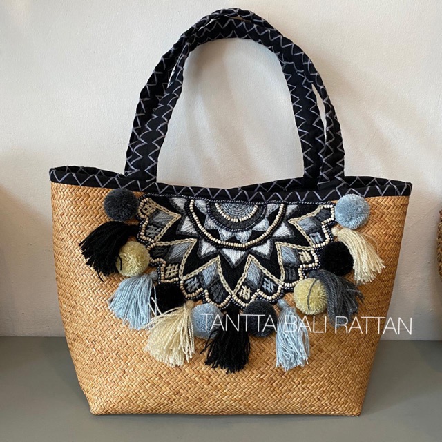 Top handle bag, tas etnik bali, tas bali , handmade bali bag, fashion bag bali, tas rotan bali