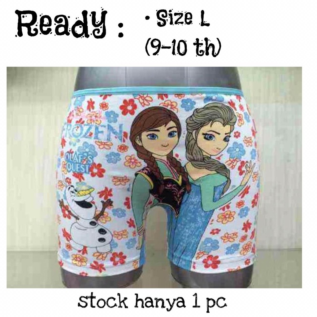 celana boxer frozen 1 celana dalam anak kaos