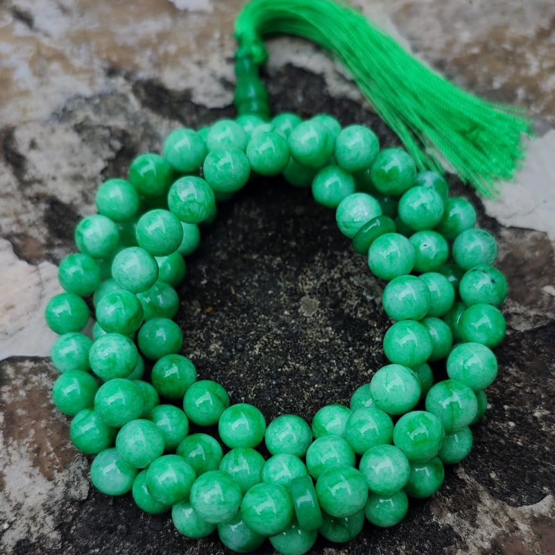 Tasbih Batu Giok Asli Natural Isi 99 butir
