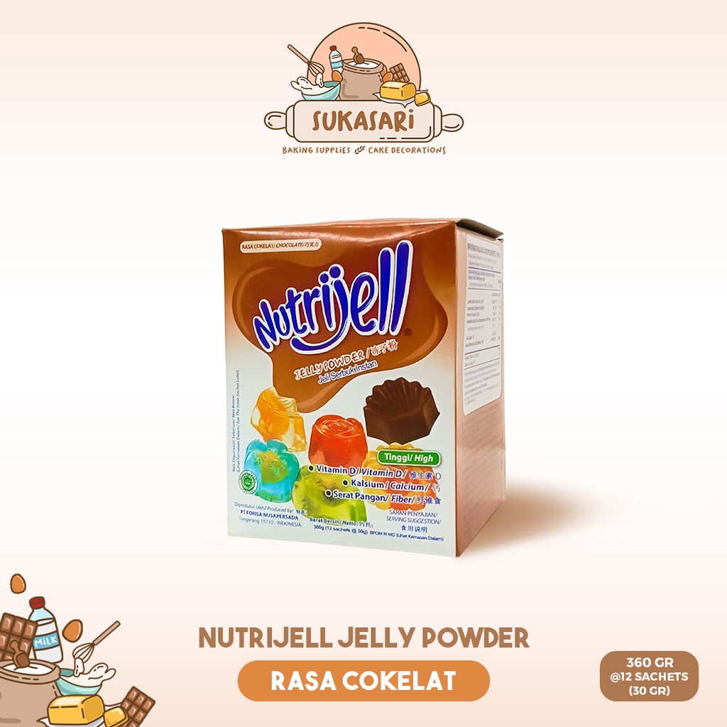 

Sukasari - Nutrijell 1sch / Jelly Powder / Bubuk Agar-Agar Sachet / Pudding Powder