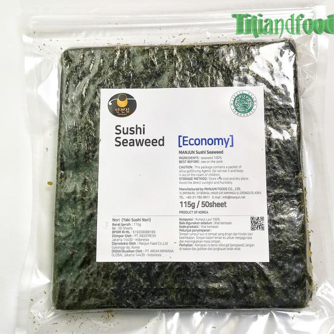 

Terlaris! Nori Manjun Yaki Sushi Nori Economy Grade 50 Sheet <