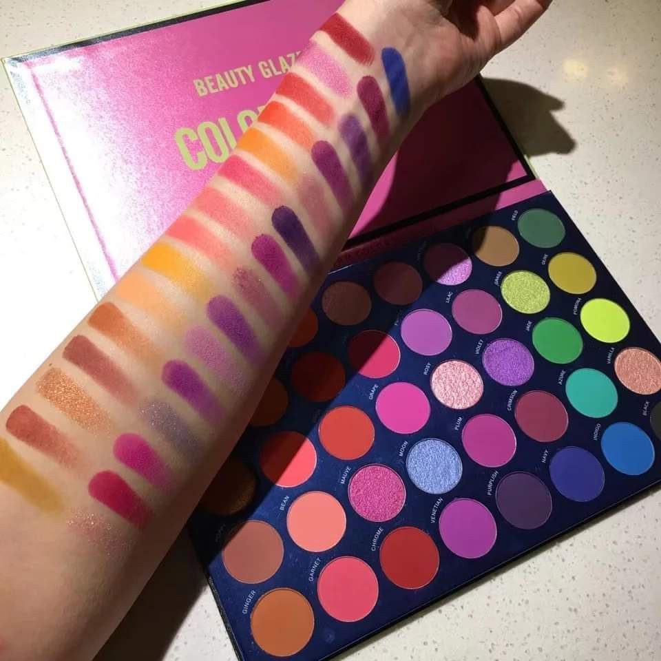 Beauty Glazed Color Vibes Eyeshadow Pallete Eyeshadow Palet Eyeshadow Matte Eyeshadow Beauty Glazed