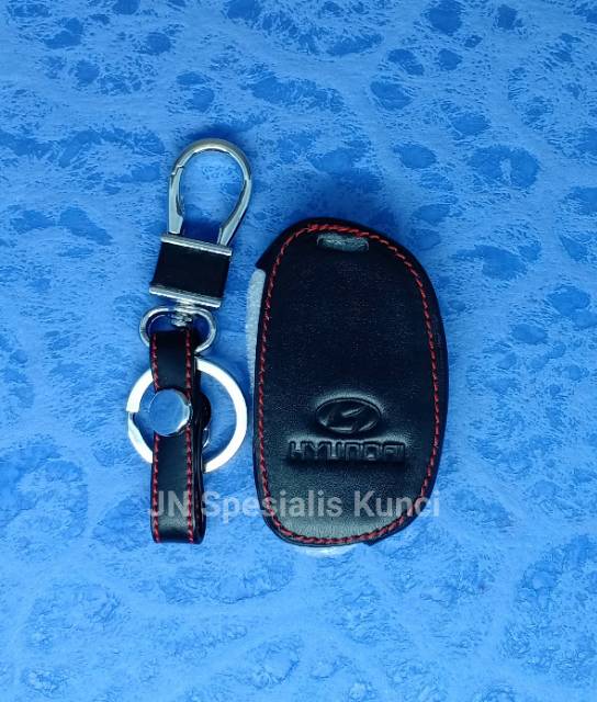 Sarung kulit import remote keyless Hyundai Santa fe Tuscin 3 tombol