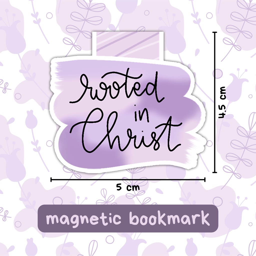 

Pembatas Buku Magnet - Rooted in Christ ♡ | Magnetic Bookmark Alkitab Buku Rohani