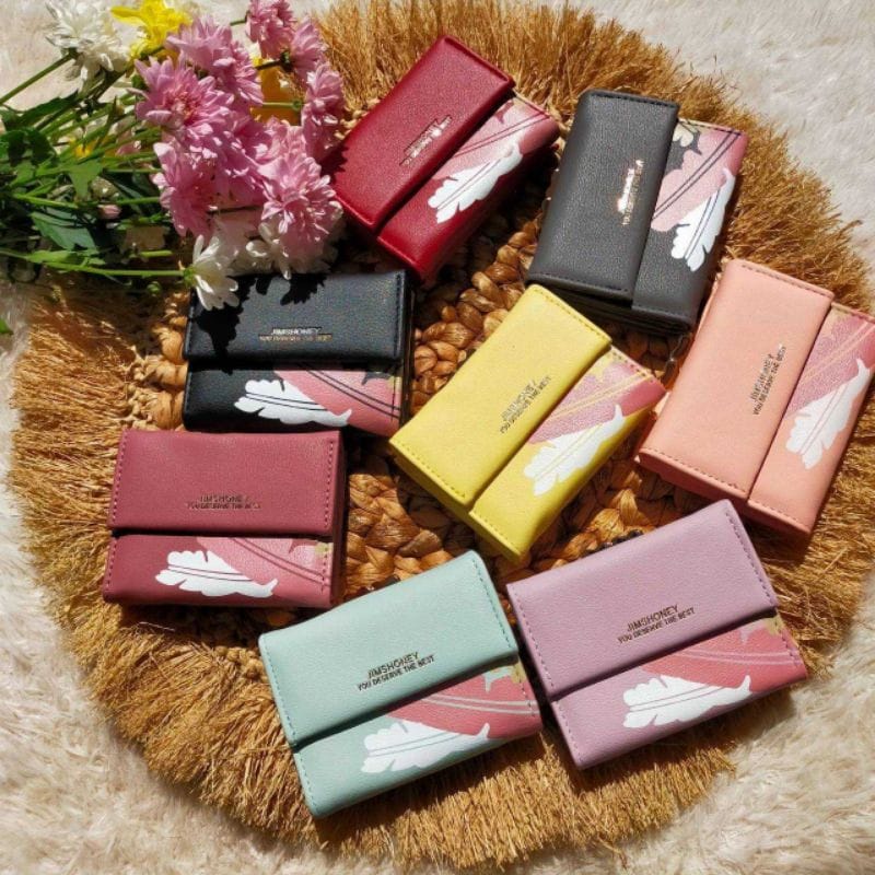 Airin plus Wallet Jimshoney Dompet Wanita Lipat Mini Murah Lucu 100% Original