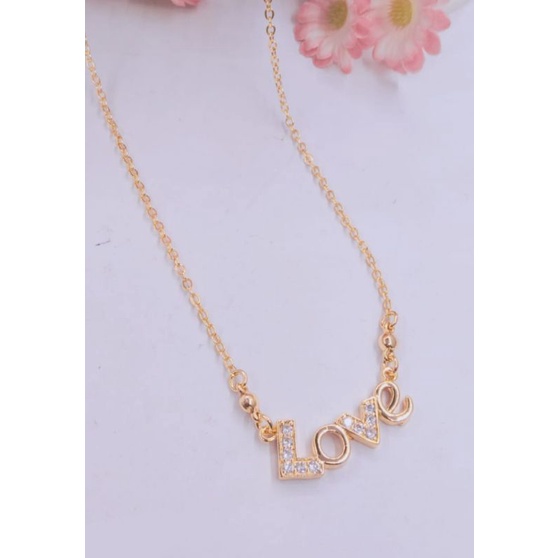 Rsdrj71. Kalung xuping wanita lapis emas dgn mata zircon ukuran 45 cm koye