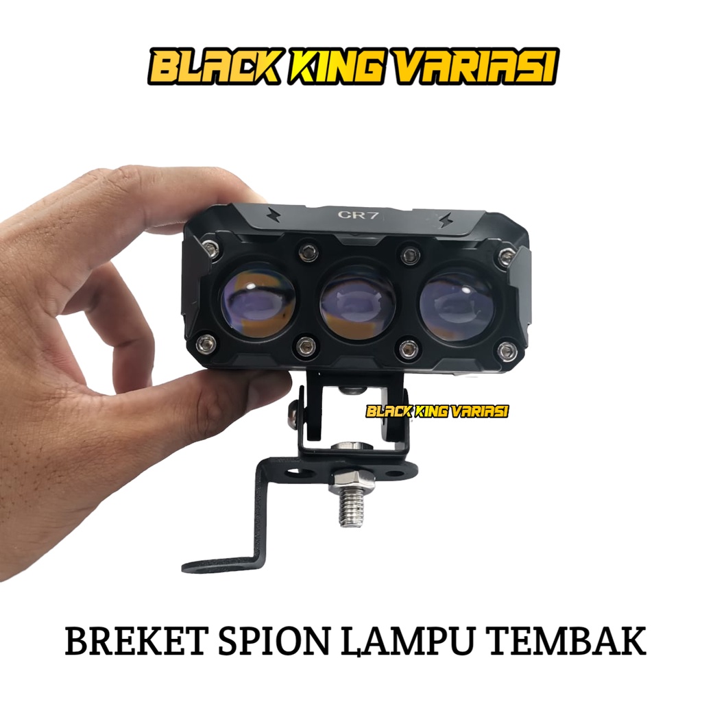 Breket Dudukan Lampu Tembak 3 Lubang Bracket Lampu Tembak Bracket Braket Breket Crashbar Jepit Dudukan Lampu LED Bar