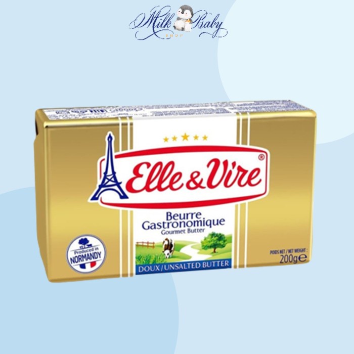 

Elle & Vire Butter Packet Unsalted 200g Mentega Tawar