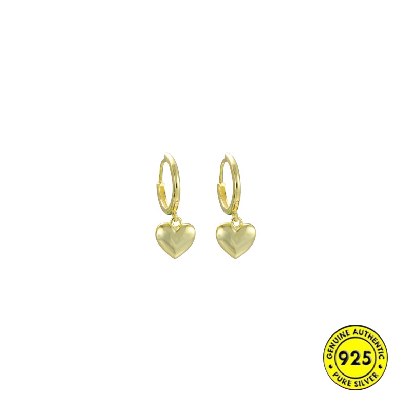 Anting Tusuk Sterling Silver 925 Model Hati Untuk Wanita