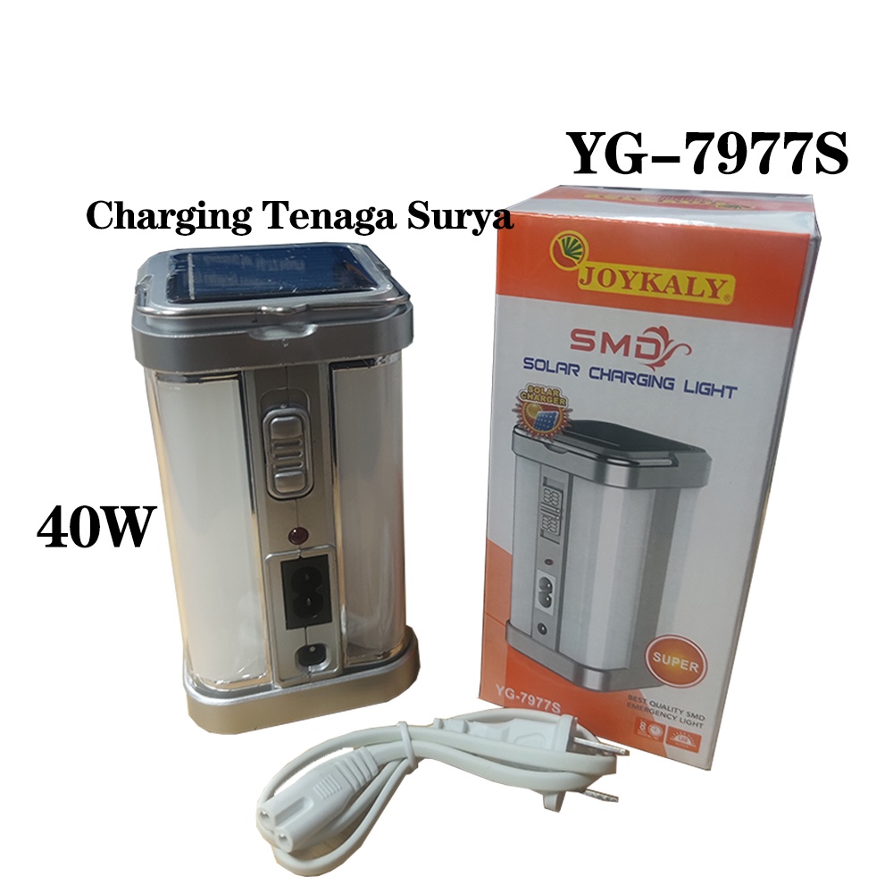 Anbolt Lampu Emergency / Lentera Emergency 4 Sisi 40watt PUSH ON YG-7977 Lampu Solar Emergency