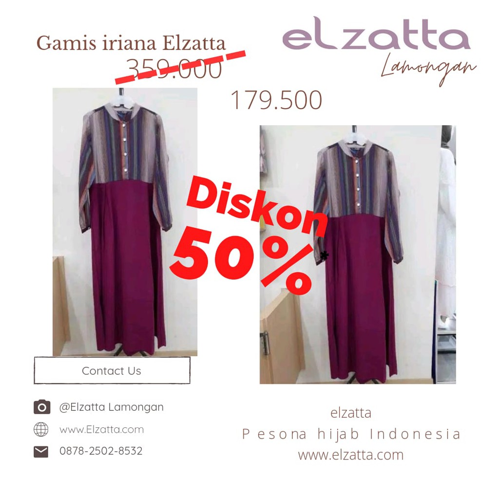 GAMIS ELZATTA PROMO 50% Gamis Iriana Elzatta