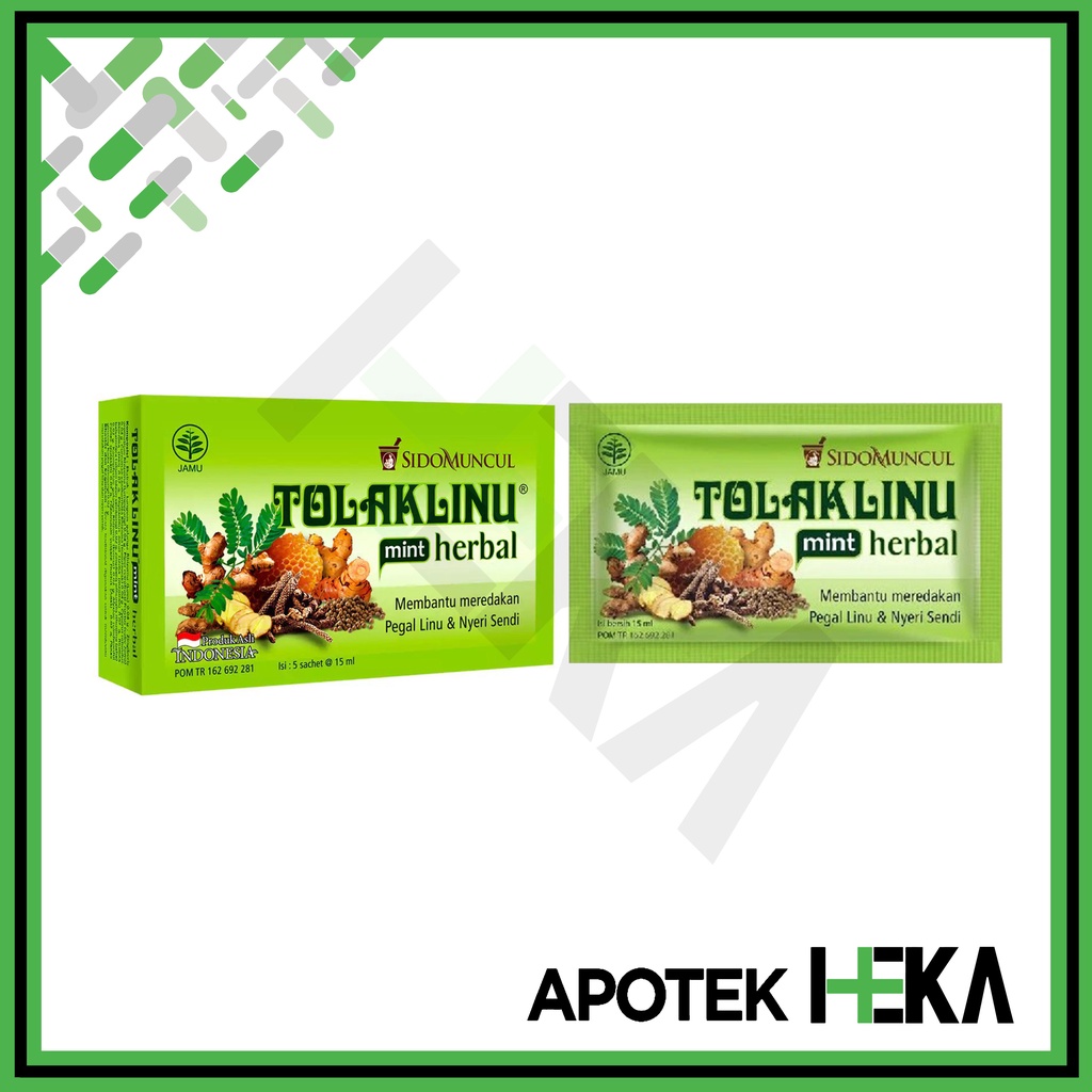 Tolak Angin Linu Herbal Mint Box isi 5 Sachet - Meredakan Pegel Linu (SEMARANG)