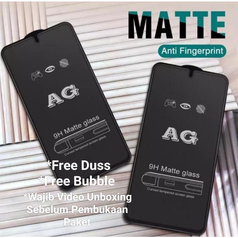 Tempered Matte Glass Full 10D Anti Minyak Realme C11 2021 C11 C12 C15 C17 C20 C20A