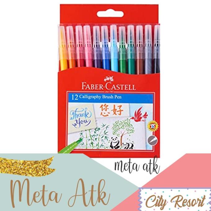 

[[COD]] Calligraphy Brush Pen Faber Castell 12 warna PROMO SPECIAL Kode 7