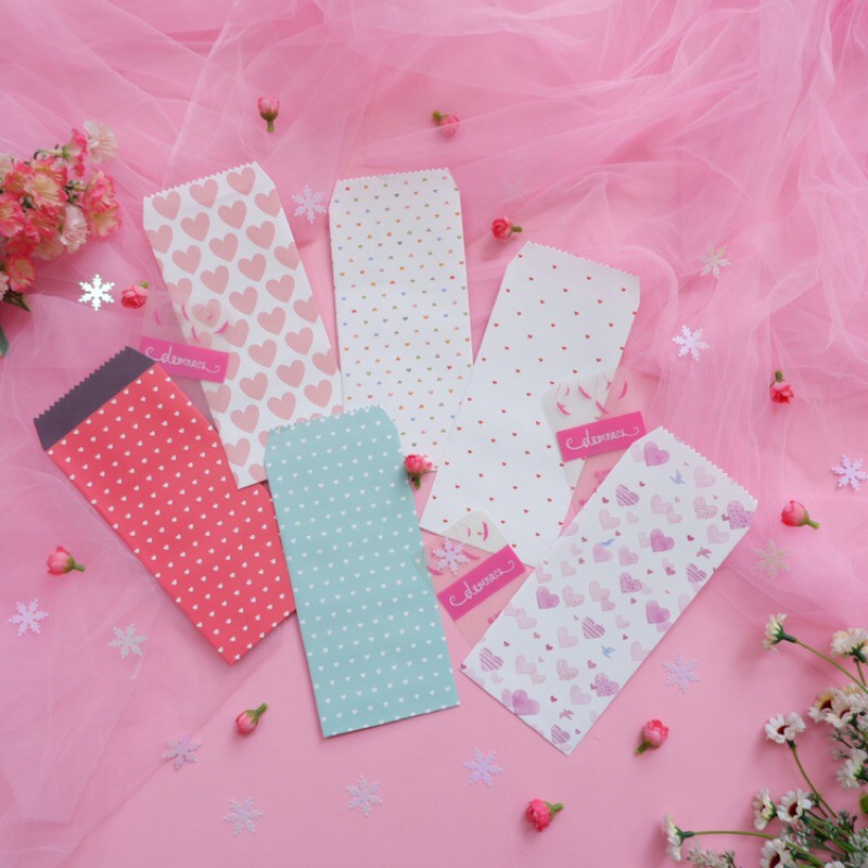 

amplop uang lebaran angpao imlek isi 5 ukuran panjang motif shabby chic japan korea cute pastel