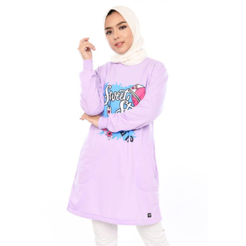 X-Urband Sweater Wanita Zahira Tunik / Sweater Tunik Wanita A126