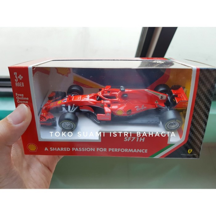 Shell Ferrari Sf71H Diecast Mobil Limited Hobby Mainan Hadiah